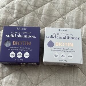 Kitsch Purple Toning Solid Shampoo & Conditioner Bundle New